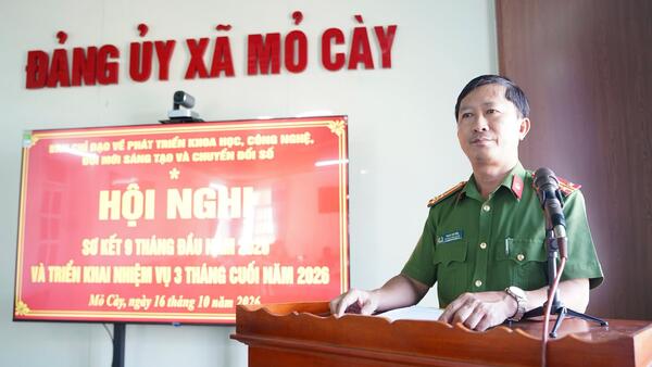 XÃ MỎ CÀY SƠ KẾT THỰC HIỆN NGHỊ QUYẾT SỐ 57-NQ/TW TRONG 9 THÁNG ĐẦU NĂM 2026